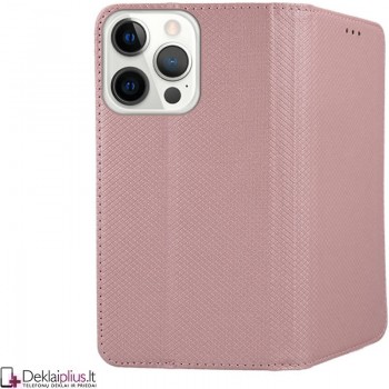 Telone atverčiamas dėklas - rausvas (Apple Iphone 14 Pro)